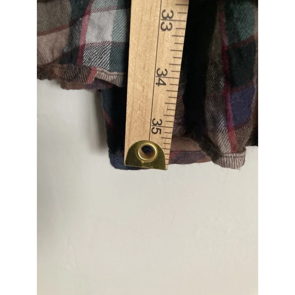 Soft Surroundings Plaid Swing Tunic Top XL Pleated Pastel Boho - Picture 12 of 12